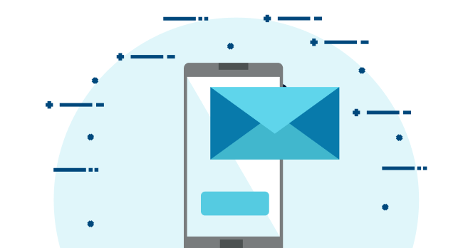 メールマガジンが端末に届いている画像